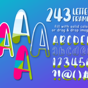 Doodle Letters Bubble Font Canva Frames