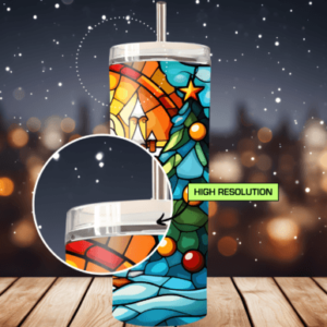Christmas Rotating tumbler mockup